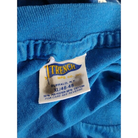 Denver Broncos Blue Graphic T Shirt Short‎ Sleeve Vintage 1987 Super Bowl XXI XL - Picture 9 of 9